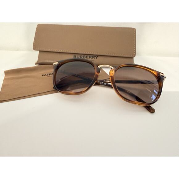 Burberry Light Havana Square Sunglasses - Picture 9 of 12
